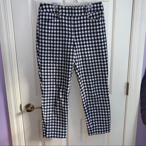 LOFT black/white paid river pants
